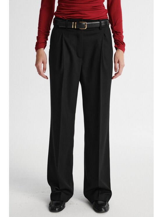 MARI PRETI MARI PRETI Spodnie materiałowe SOLENNE Czarny Slim Fit