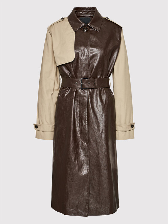 PINKO Pinko Тренч Versailles 1G16KX Y6W7 Кафяв Regular Fit
