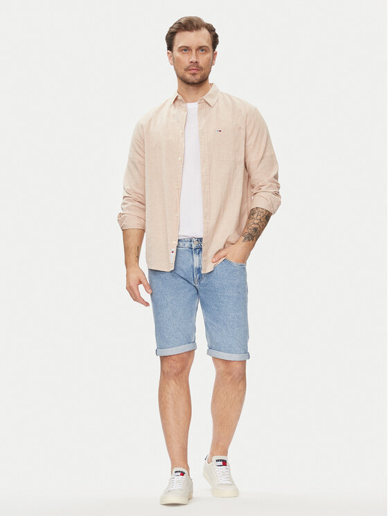 Tommy Jeans Tommy Jeans Kratke traperice Ronnie DM0DM19154 Plava Slim Fit