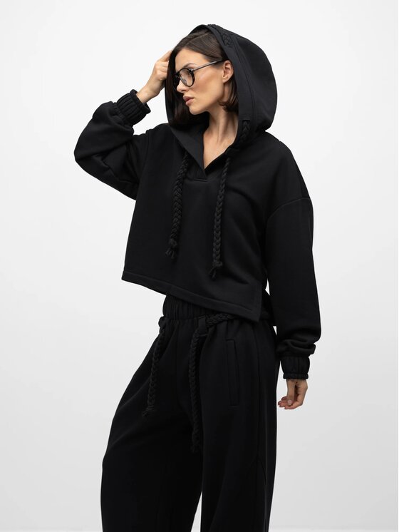 MANDRAGORA MANDRAGORA Bluza Sento Czarny Standard Fit