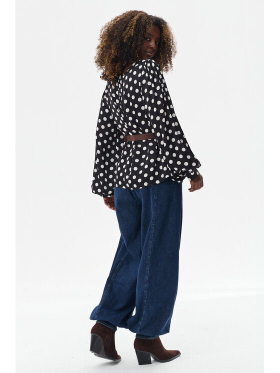blue shadow blue shadow Bluzka Wiki 2 Czarny Regular Fit