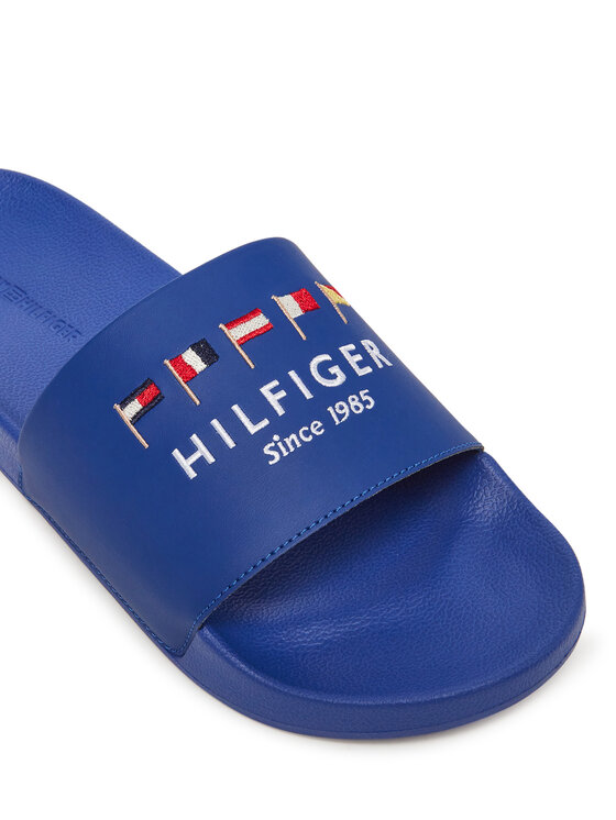 Tommy Hilfiger Tommy Hilfiger Шльопанці Flags Pool Slide FM0FM05431 Голубий