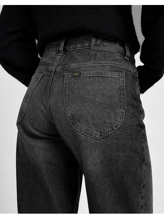 Lee Lee Jeansy Rider Loose Czarny Loose Fit