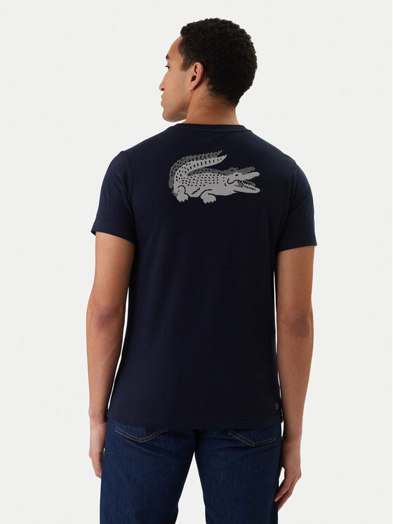 Lacoste Lacoste Tričko TH0003 Tmavomodrá Regular Fit