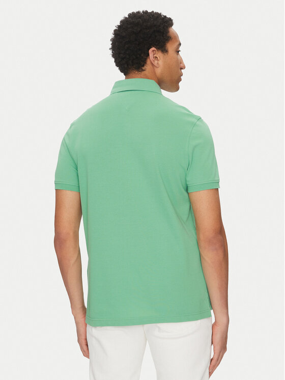 Tommy Hilfiger Tommy Hilfiger Тениска с яка и копчета 1985 MW0MW17770 Зелен Regular Fit