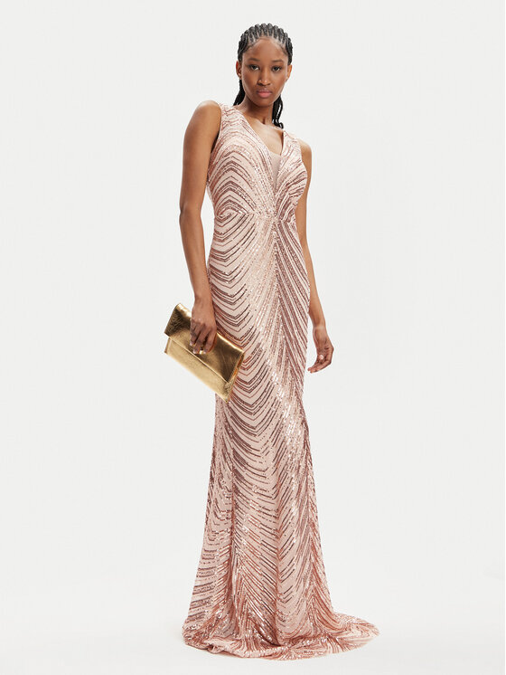 Fracomina Fracomina Вечірня сукня FQ24SD3029W66701 Рожевий Slim Fit