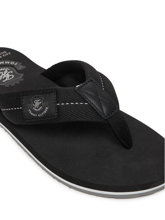 Tommy Hilfiger Tommy Hilfiger Žabky Patch Hilfiger Beach Sandal FM0FM05804 Čierna