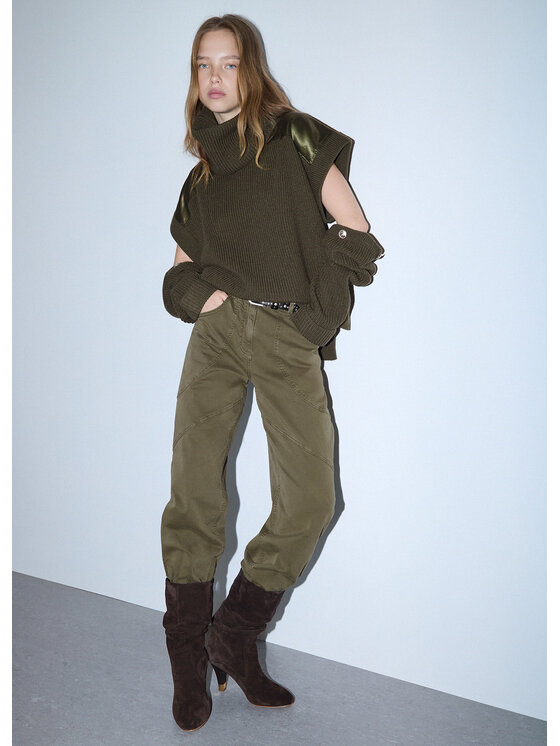 Liu Jo Liu Jo Pantaloni di tessuto WF6080T708A90510 Verde Loose Fit