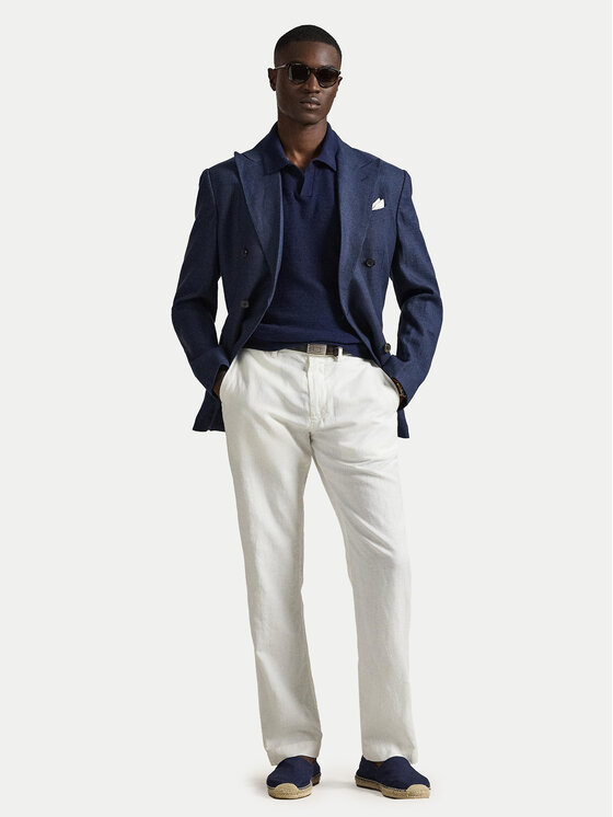 Polo Ralph Lauren Polo Ralph Lauren Szövet nadrág 710A13235004 Fehér Classic Fit