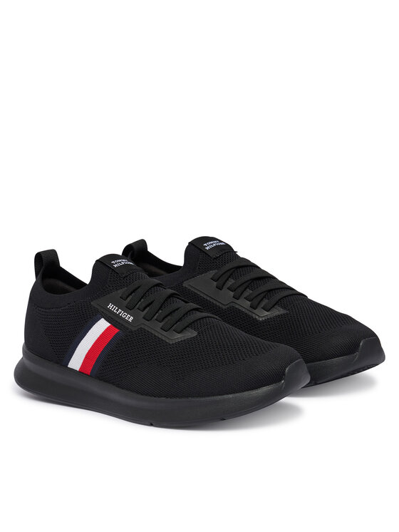 Tommy Hilfiger Tommy Hilfiger Sneakersy Lightweight Knitted Runner FM0FM05756 Čierna