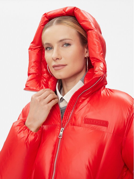 Tommy Hilfiger Tommy Hilfiger Pernata jakna New York Gloss WW0WW40836 Crvena Relaxed Fit