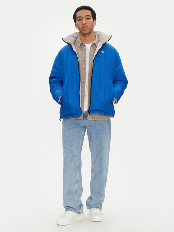 Calvin Klein Jeans Calvin Klein Jeans Зимно яке 90's J30J324438 Син Oversize