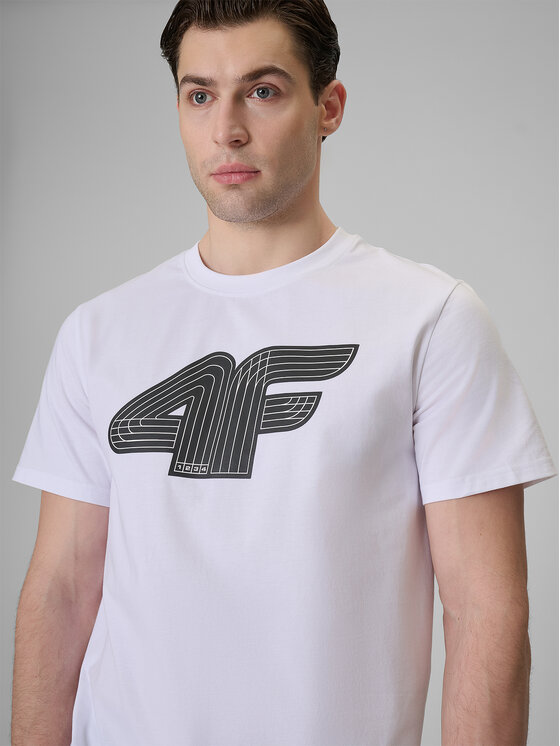 4F 4F T-Shirt COMMERCIAL 3 Biały Regular Fit