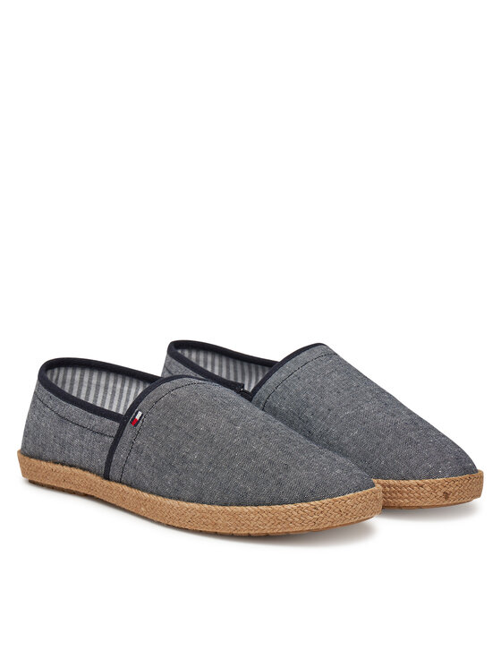 Tommy Hilfiger Tommy Hilfiger Espadryle Hilfiger Chambray Espadrille FM0FM05391 Niebieski
