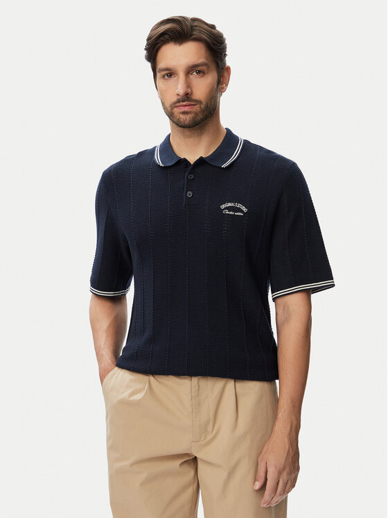 Jack & Jones Tricou polo 12295405 Bleumarin Regular Fit