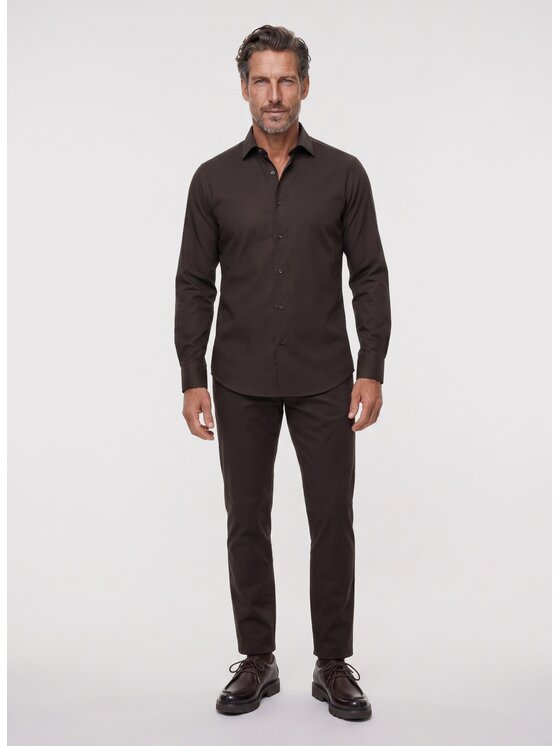 Pako Lorente Pako Lorente Koszula P26WF-1X-027 Brązowy Slim Fit