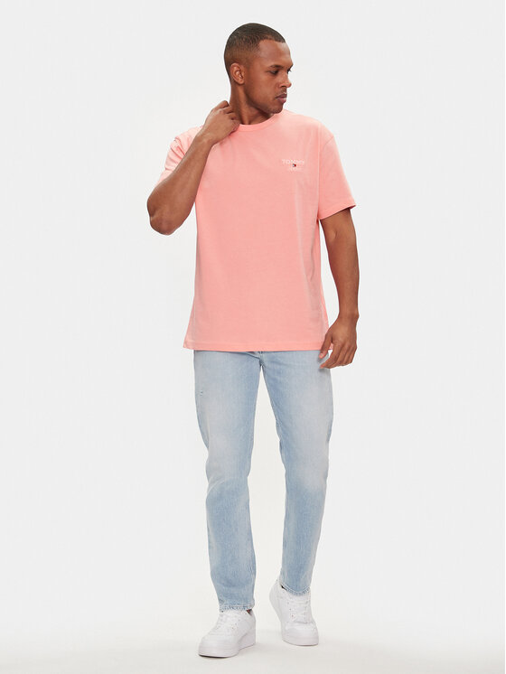 Tommy Jeans Tommy Jeans T-Shirt DM0DM18872 Růžová Regular Fit