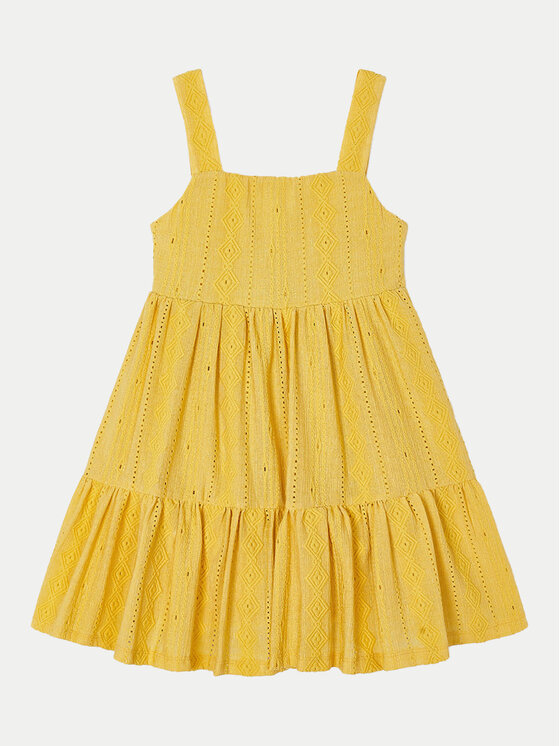 Mayoral Mayoral Лятна рокля 3950 Жълт Regular Fit