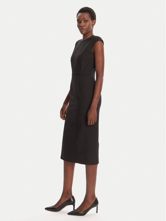 HUGO HUGO Kokteiļkleita Karami 50542651 Melns Regular Fit