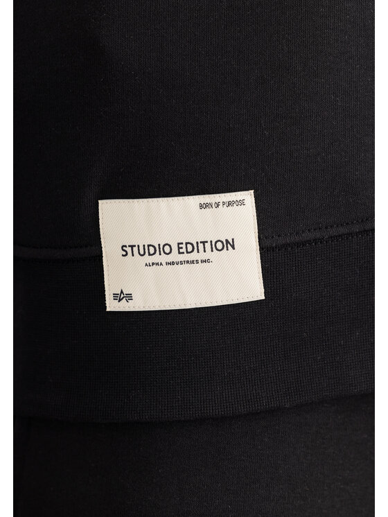 Alpha Industries Alpha Industries Bluza Studio Edition Hoodie Czarny Loose Fit