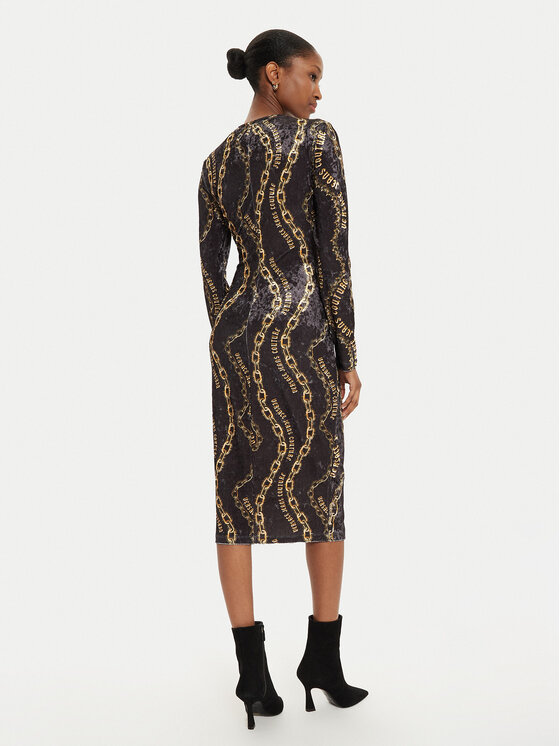Versace Jeans Couture Versace Jeans Couture Ежедневна рокля 77HAO9B0 Черен Slim Fit