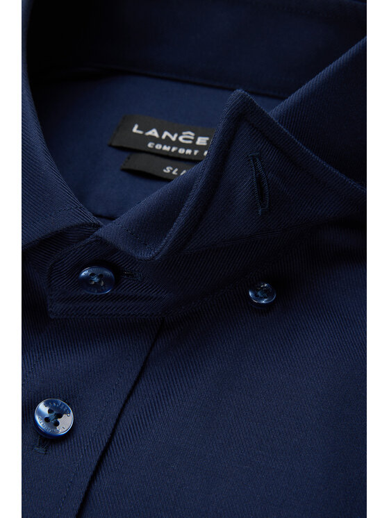 Lancerto Lancerto Koszula Assunta KO073225000012 Granatowy Slim Fit