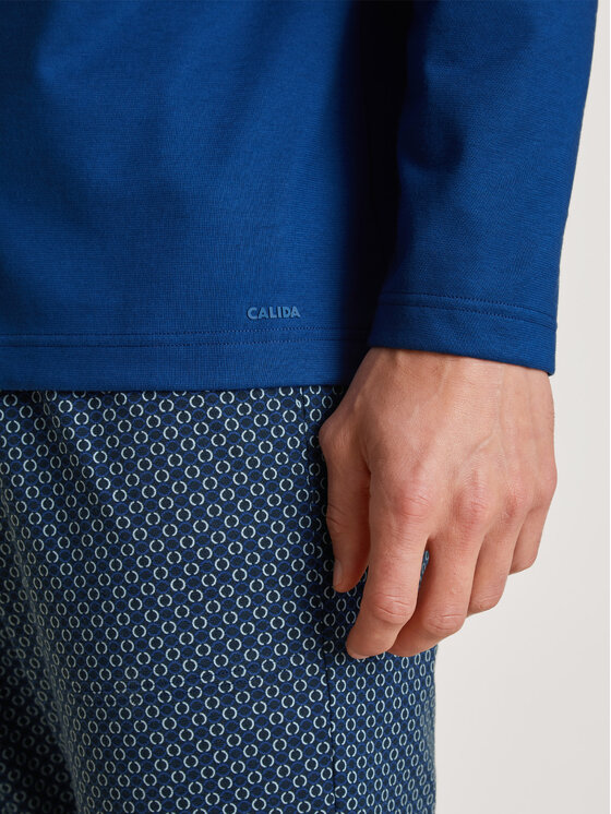 Calida Calida Pyžamový top 15884 Modrá Comfortable Fit