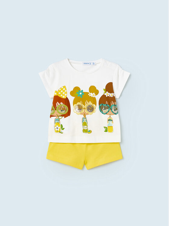 Mayoral Set tricou și pantaloni scurți 1276 Colorat Regular Fit