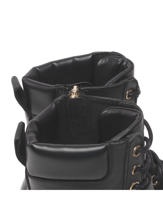 Tommy Hilfiger Tommy Hilfiger Planinarske cipele Buckle Lace Up Boot FW0FW06734 Crna