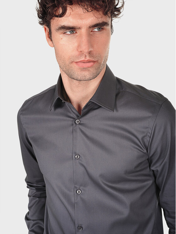 Evenemen Evenemen Koszula PLAIN SAP Szary Slim Fit