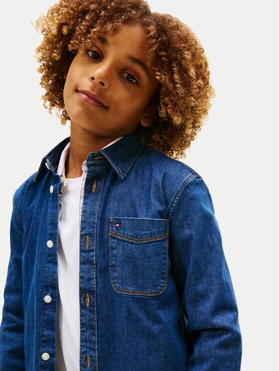 Tommy Hilfiger Tommy Hilfiger Jeanshemd KB0KB10069 Dunkelblau Regular Fit