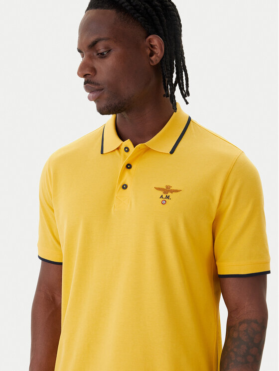 Aeronautica Militare Aeronautica Militare Polokošeľa 261PO1308UP00082 Žltá Regular Fit