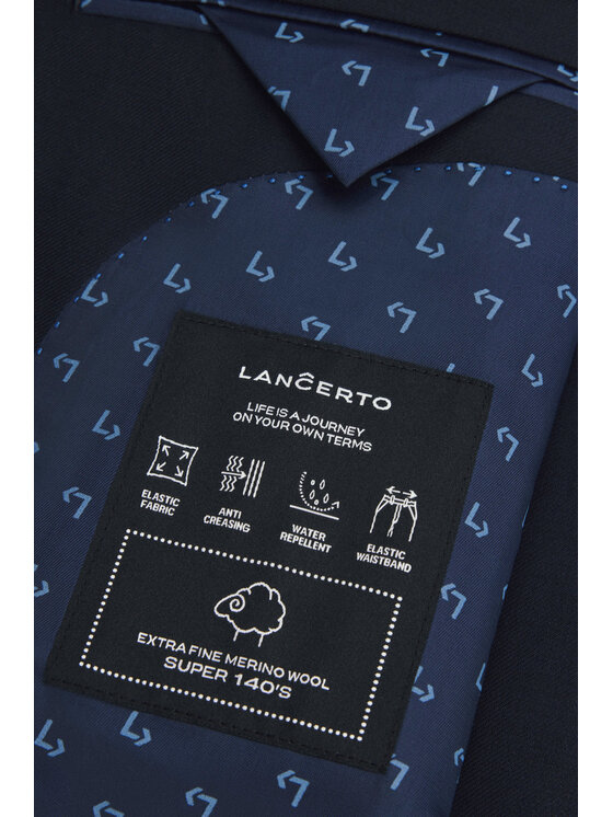Lancerto Lancerto Garnitur Oristano GA073125000027 Granatowy Slim Fit