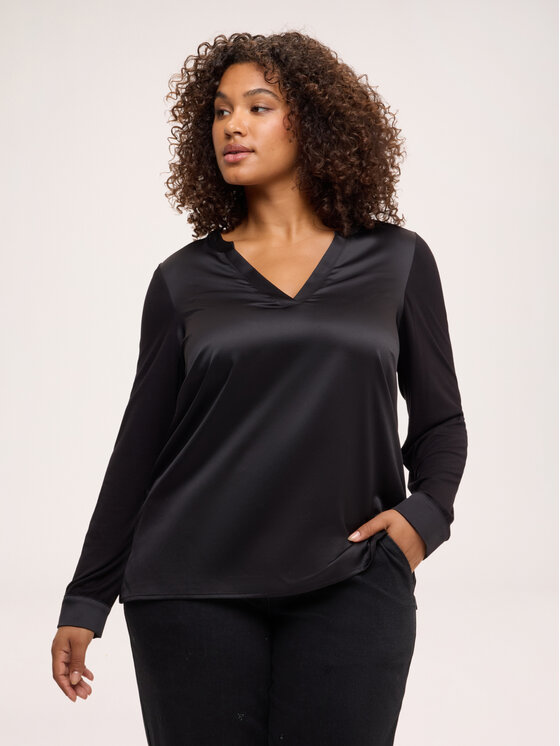 Fiorella Rubino Fiorella Rubino Bluzka G0CVL009266N033 Czarny Regular Fit