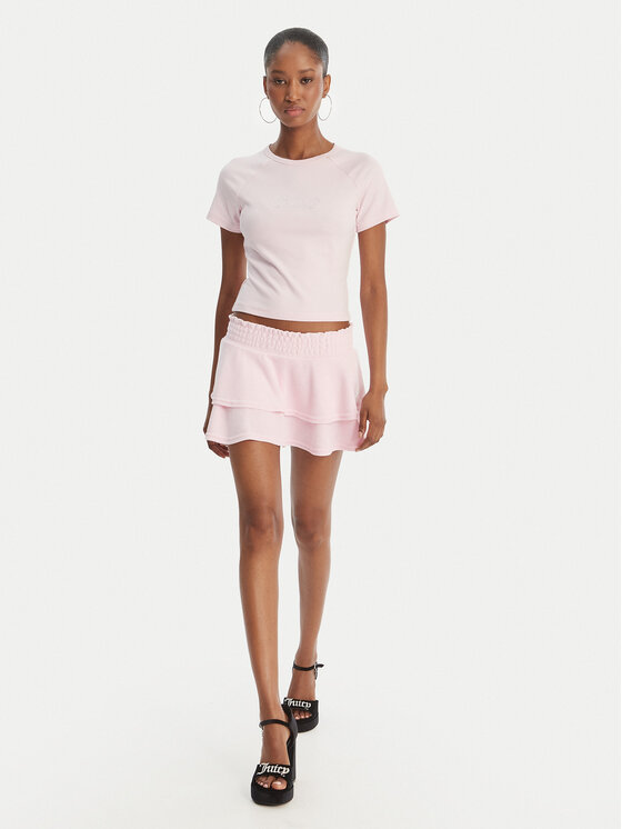 Juicy Couture Juicy Couture Minigonna Smocked Terry JCGGS126006 Rosa Regular Fit