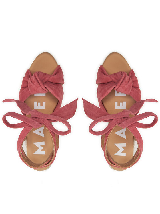Manebi Manebi Espadryle Hamptons Wedge Espadrilles With Knot W 1.5 WS Bordowy