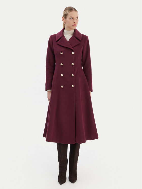 Rinascimento Rinascimento Prehodni plašč CFC0126730003 Bordo rdeča Regular Fit