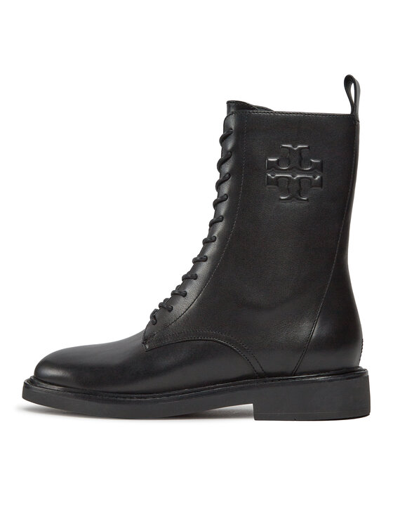 Tory Burch Tory Burch Botki Double T Combat Boot 154336 Czarny