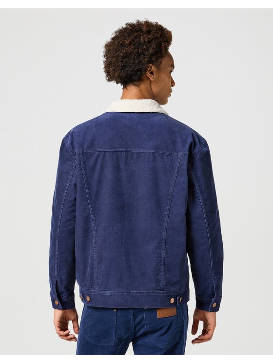 Wrangler Wrangler Kurtka przejściowa SHERPA JACKET Granatowy Regular Fit