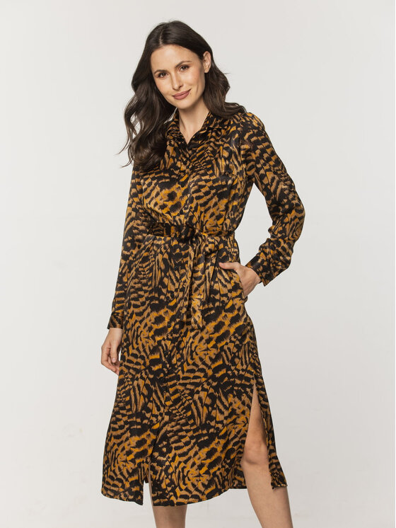 Willsoor Willsoor Sukienka codzienna 67845 Brązowy Casual Fit