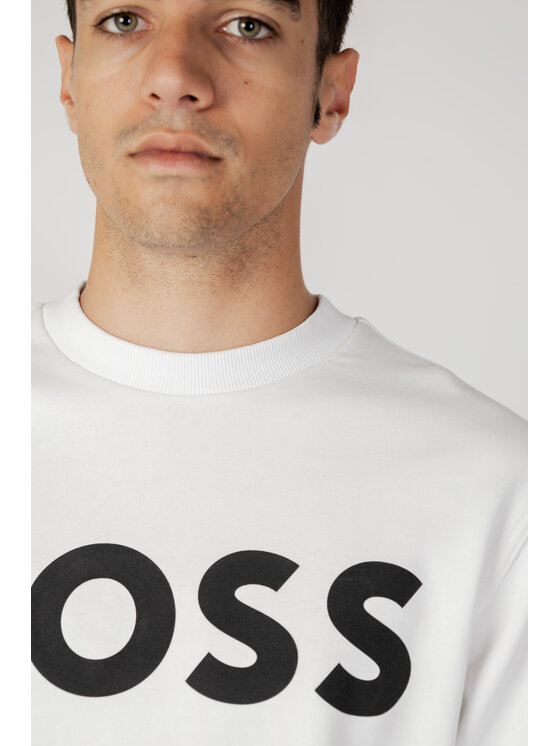 BOSS Boss Felpa We Basic Crew Bianco Basic Fit