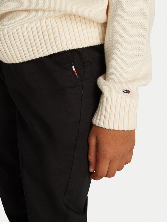 Tommy Hilfiger Tommy Hilfiger Chino nohavice 1985 KB0KB09638 D Čierna Slim Fit