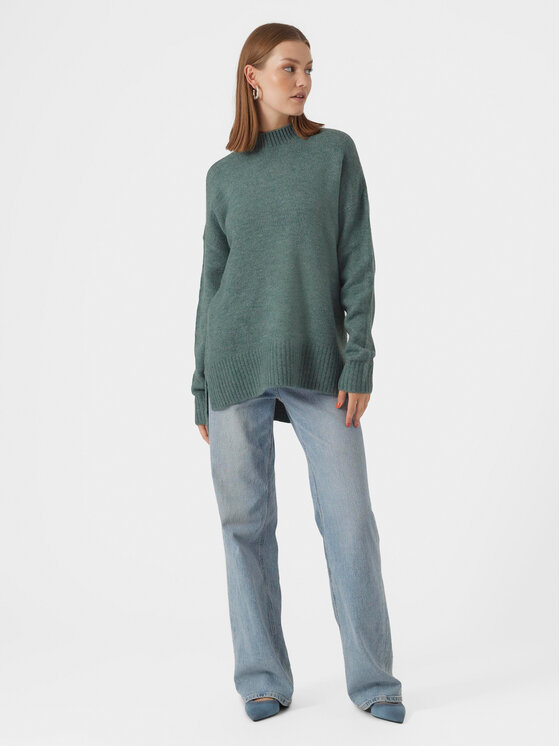 Vero Moda Vero Moda Sweter 10269229 Zielony Regular Fit