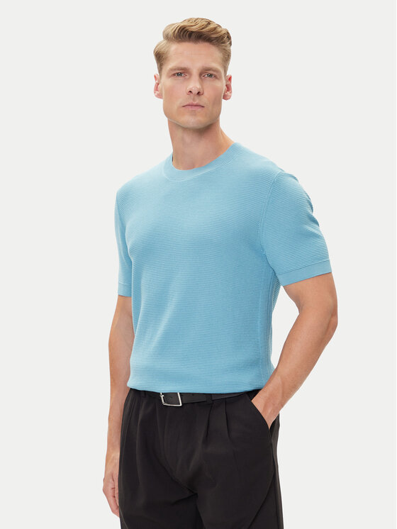 BOSS BOSS Tričko H-Ianni 50543161 Modrá Regular Fit