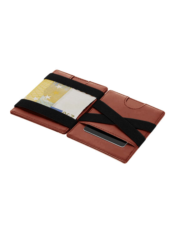 James Hawk James Hawk Mały Portfel Męski Męski skórzany portfel slim z RFID Brązowy