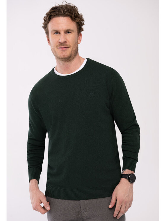 Volcano Volcano Sweter M03161-W24 Zielony Regular Fit