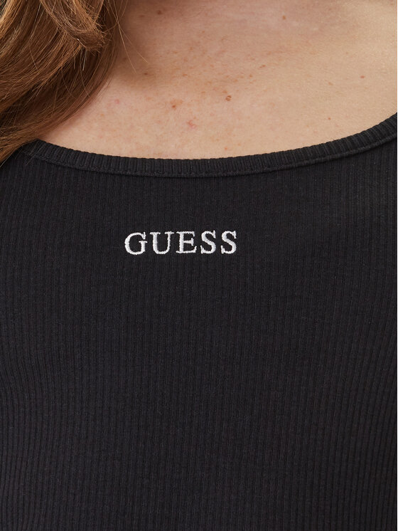 Guess Guess Tričko V6GP04 K2969 Čierna Slim Fit
