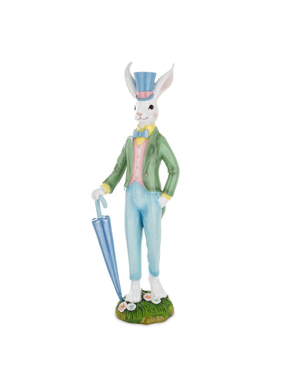 MIAhome MIAhome Figurka królik z parasolem Kolorowy