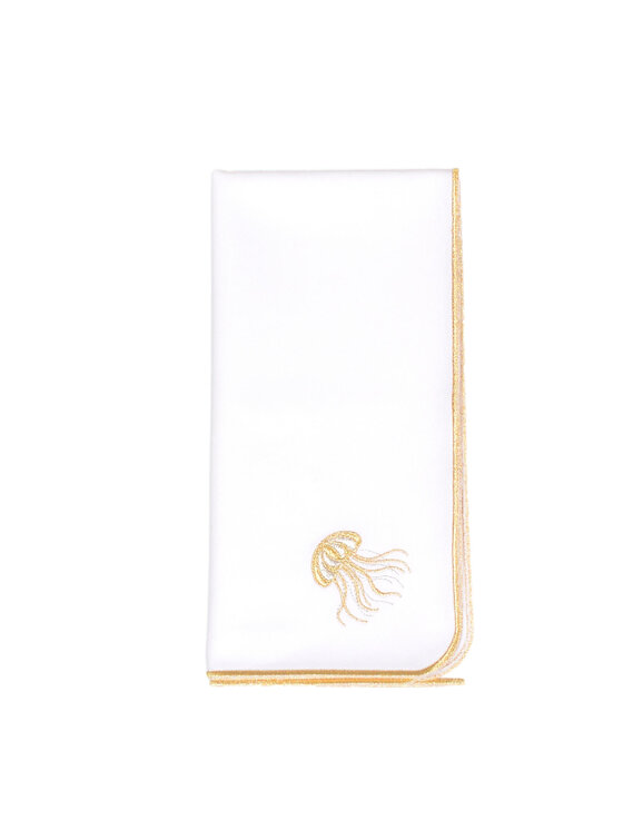 Roseberry Home Roseberry Home Serwetki Haftowana Jellyfish z motywem meduzy Złoty