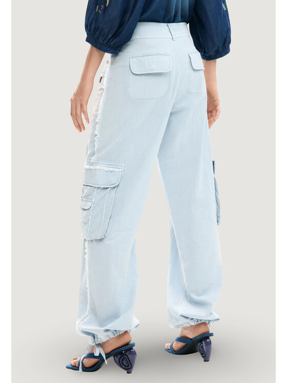 Desigual Desigual Chinos kelnes PANT_VILLAGE Mėlyna Casual Fit